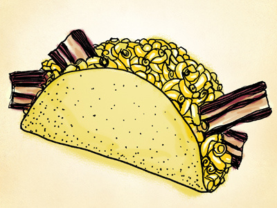 Taco digital painting illustration sketches