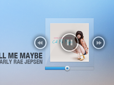 Hey I just met you,... audio design interface mini music photoshop player ui