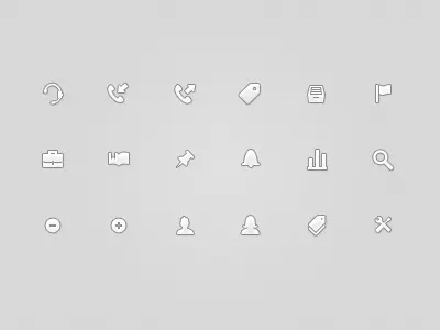 Crm Icons bookmark communication crm female flag graph headset icons male notes notification pin preferences search settings ticket tickets