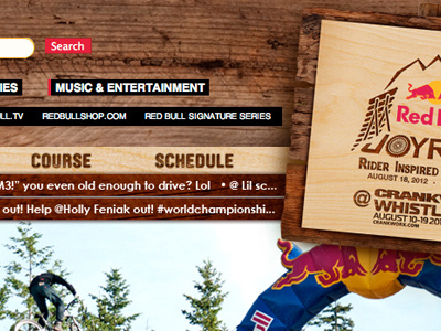 Red Bull Joyride design microsite texture web website wood