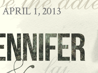 Jenn's Save the Date design illustrator invite texture watercolor wedding