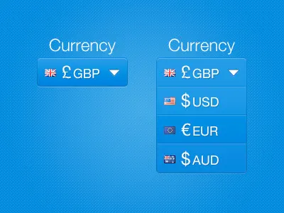 Currency Converter currency converter drop down menu