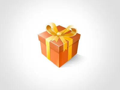 Gift box gift gift photoshop icon present red ribbon surprise the game yellow