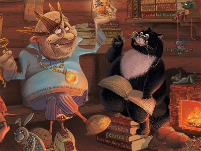 Postcard character illustration postcard