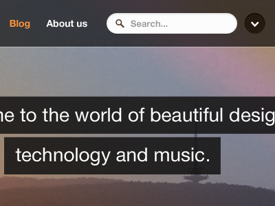 Navbar blog dark helvetica interface orange theme tumblr