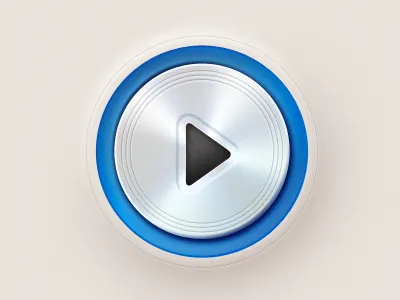 Big Blue Button button shiny
