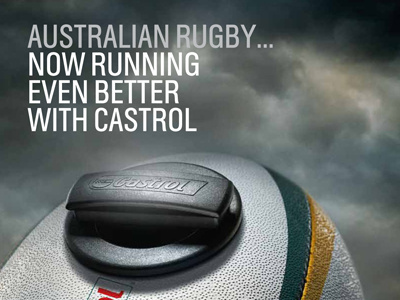 Castrol & ARU with Headline ad aru castrol design headline print sponsorship