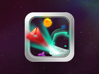 Diggonaut iPhone Icon alien apple atmosphere diggonaut game icon ios iphone iphone icon light beam space space suit tiles