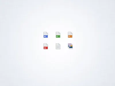 File Icons excel icons illustration pdf pictures power point small icons web word
