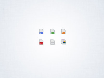 File Icons excel icons illustration pdf pictures power point small icons web word