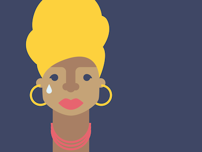 Woman clean editorial illustration simple vector