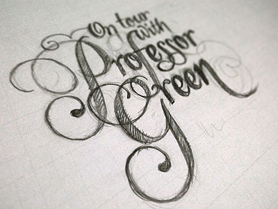 Work for NUTS MAGAZINE – UK calligraphy lettering professor green typography