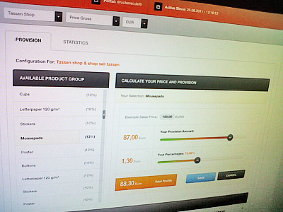 Wordpress Plugin Shot black blue grey orange plugin ui ux widget wip wordpress