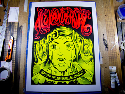 Alexander Spit Poster illustration screen print