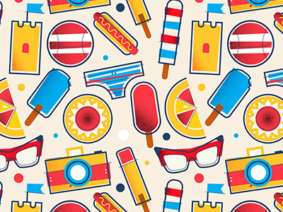 Summer Pattern colour glasses line lollies pattern summer sun weather