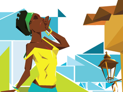 Namoradeiras brazil brazilian geometric girl ilustration