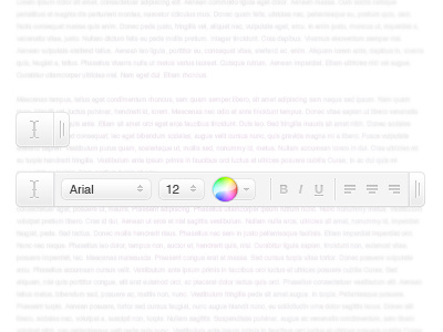 Tiny text edit tool clean interface text tiny ui