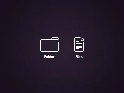 File, Folder Icons concept files folder icons idea simple single stroke wip