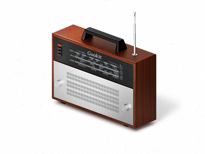 Radio 80s aluminium gifts icon old school radio wood