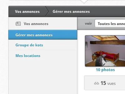 Hello Kot / admin UI icon list menu ui
