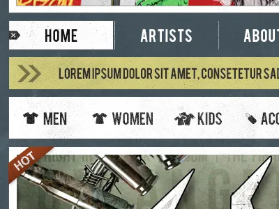 Livewire Clothing - Shopdesign grunge metal shop webdesign