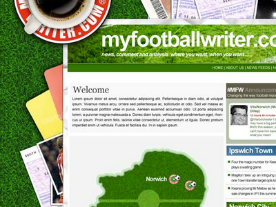 My Football Writer ui design web design