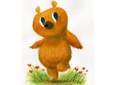 Bear bear character illustration ssebong watercolor