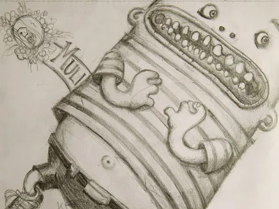 Scribbble child creepy drawing illustration kid paper pencil scared sketch teeth