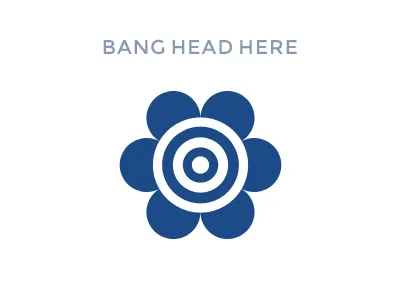 Bang Head Here humor logo target