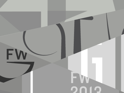 Gainesville Fashion Week 2013 Logo Teaser grayscale identity logo vector