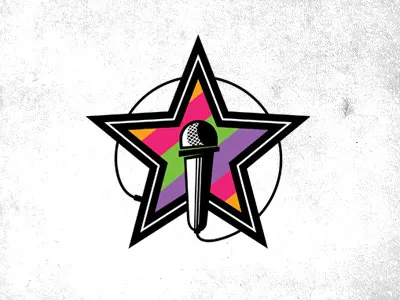 Star Fish logo battle of the bands logo mic microphone star stripes