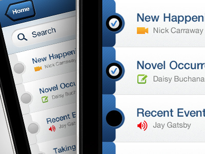 Inbox Concept blue check circle email icons inbox iphone search texture