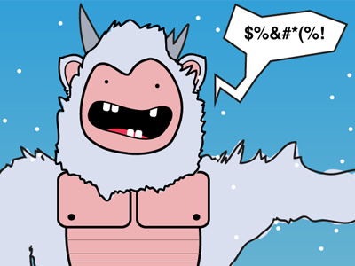 The Forum Yeti abominable snowman illustration snow yeti