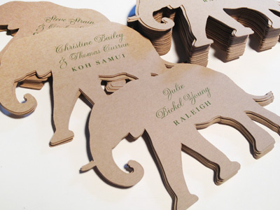 Elephant Escort Cards