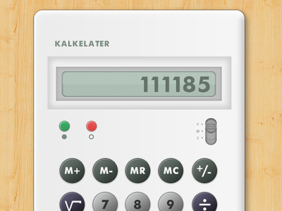 Kalkerlater UI (Braun inspired) calculator ui ui design ui widget widget