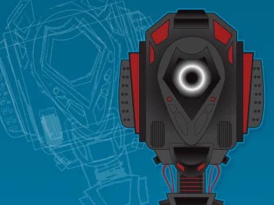 "Asimov Was Wrong" WIP drawing mech robot