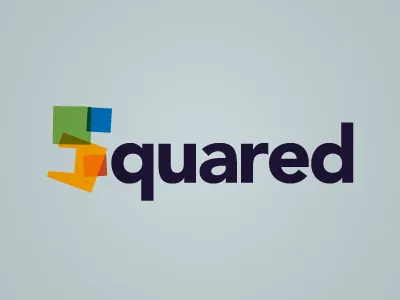 5 Squared 5 brand branding five logo squares wordmark