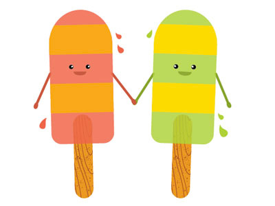 Popsicles illustration popsicle woodgrain