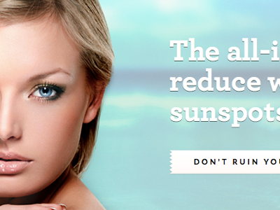 Hero Design + Scheme For Beauty Site archer beauty call to action header hero lato lotion slider website woman