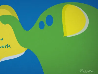 An elephant never forgets article colorful fun illustration