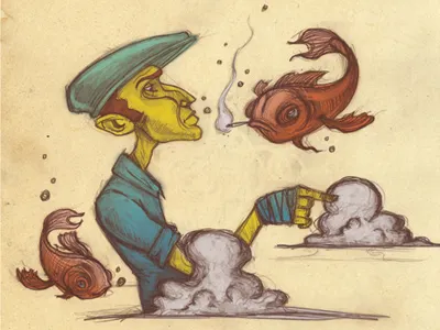 Go Outside drawing illustration