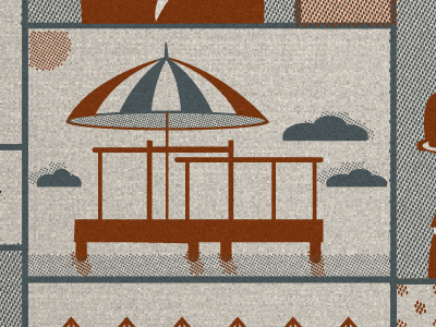 More wet hot dither dock screen print screenprint texture wet hot american summer umbrella