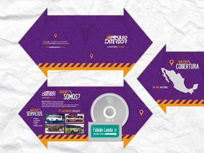 Brochure ads brand brochure disc mexico mobile outdoor print purple