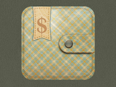 Wallet Icon By Graphicool android app application icon ios iphone leather mobile money texture wallet