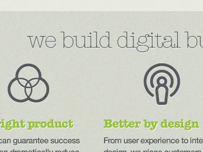 New home page interface texture typography