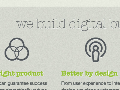 New home page interface texture typography