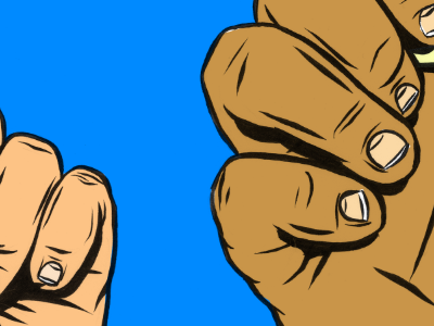 Knuckles editorial freelance illustration
