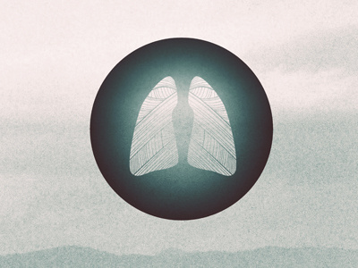 Black Lungs Cover Art album cover lungs mono noir orb vector