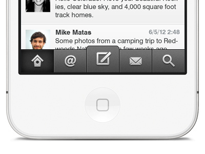 Twitter Client for iPhone app atmark bar client compose glyph glyphs home icon icons ios iphone magnifier mail message nav navbar tab bar tabbar twitter ui user interface