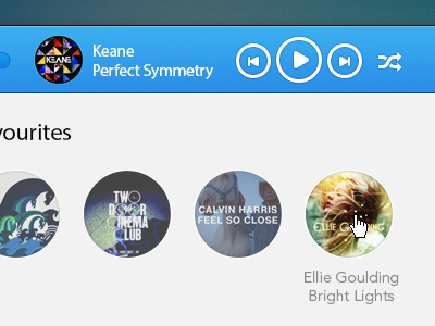 Desktop Music App app calvin harris concept controls desktop ellie goulding ideal keane music two door cinema club ui